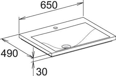 Раковина 65 см Keuco Royal Reflex 34051316501