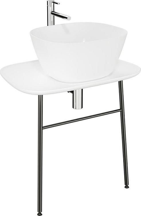 Столешница керамическая для раковины VitrA Plural 62561 70 см, белый матовый