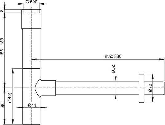 Сифон для раковины AlcaPlast A402