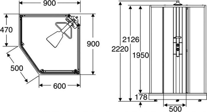 Душевая кабина 90x90 IDO Showerama 8-5 4985013909