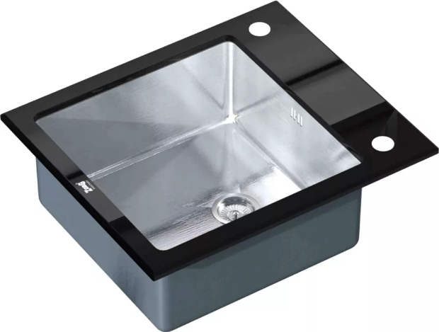 Кухонная мойка Zorg Inox Glass GL-6051-BLACK, черный