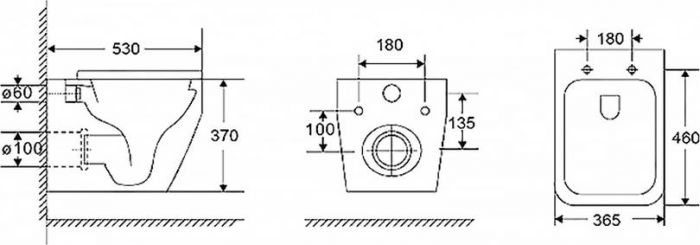 Унитаз подвесной Point Аврора PN41101, белый