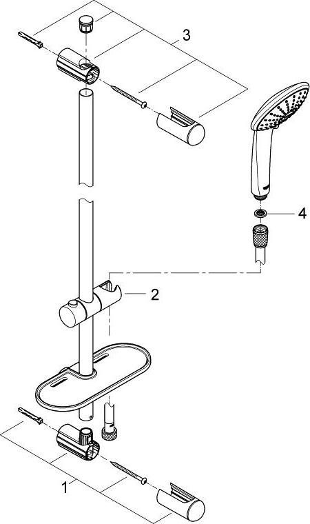 Душевой гарнитур Grohe Euphoria 27225001