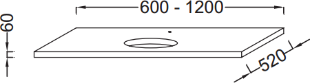 Столешница для раковины Jacob Delafon Parallel EB66-1200-N18