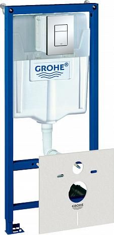 Комплект инсталляции Grohe Rapid SL 38775001 4 в 1 с кнопкой смыва и подвесным унитазом Jaquar Aria ARS-WHT-39951 с крышкой-сиденьем микролифт