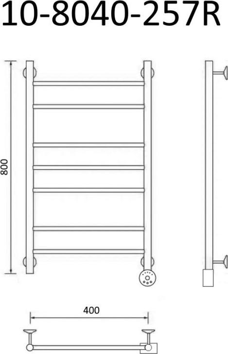 Электрический полотенцесушитель Маргроид B10 10-8040-257R 40x80 см