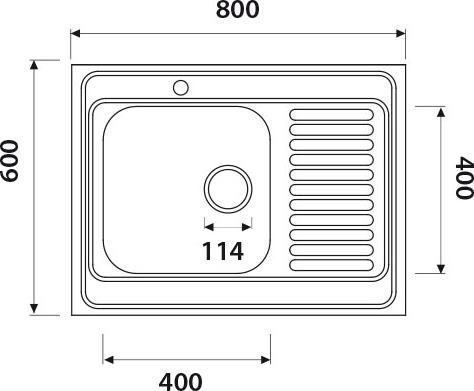 Мойка кухонная Kaiser KSS-8060L левая, хром