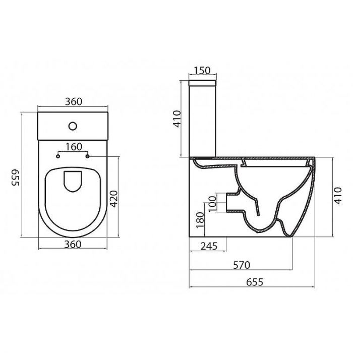 Унитаз-компакт BelBagno Marino BB105CPR/BB105SC c сиденьем микролифт, белый