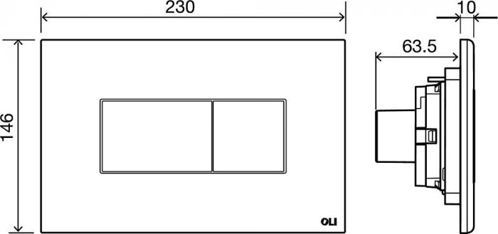 OLI 120 ECO Sanitarblock pneumatic + кнопка KARISMA, + Унитаз Point Меркурий PN41831