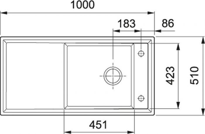 Кухонная мойка 100 см Franke Ambion ABK 611-100 124.0515.579, оникс