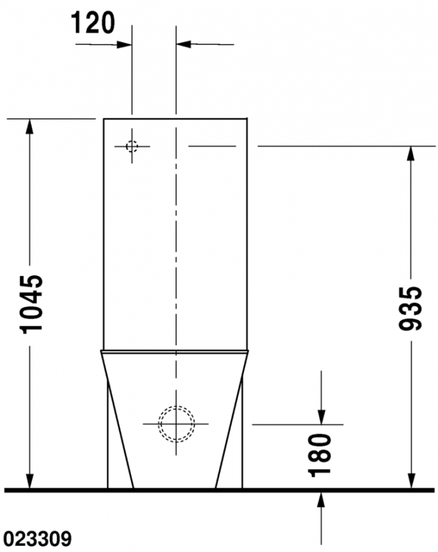 Напольный унитаз Duravit Starck-1 0233090064 с бачком 8727000005