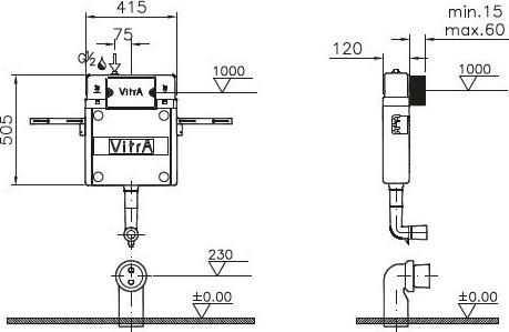 Бачок скрытого монтажа Vitra 762-1740-01