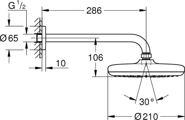 Верхний душ Grohe Tempesta 26411000