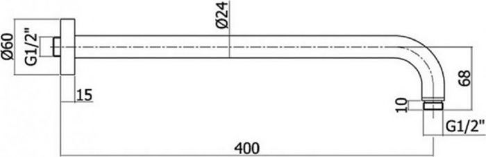 Держатель для верхнего душа Paffoni Lusso ZSOF034NO