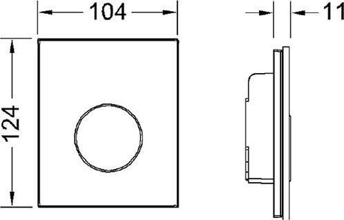 Кнопка смыва Tece Loop Urinal 9242651 зелёное стекло (кнопка белая)