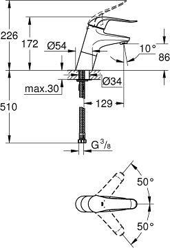 Смеситель для раковины Grohe Euroeco Special 32765000