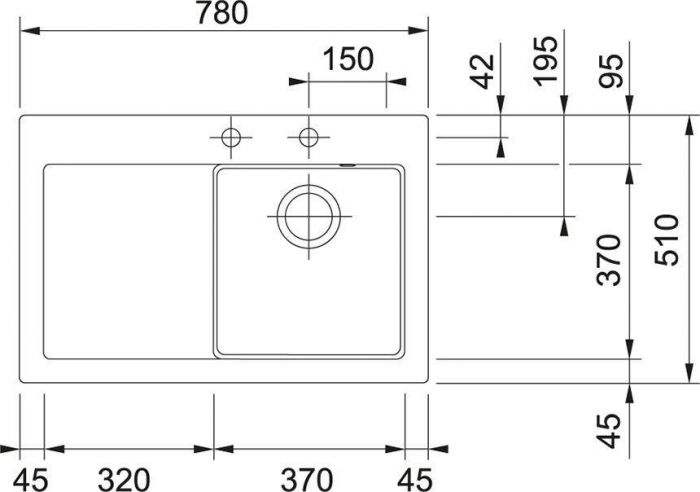 Кухонная мойка 78 см Franke Mythos MTK 611-78 124.0433.433, оникс