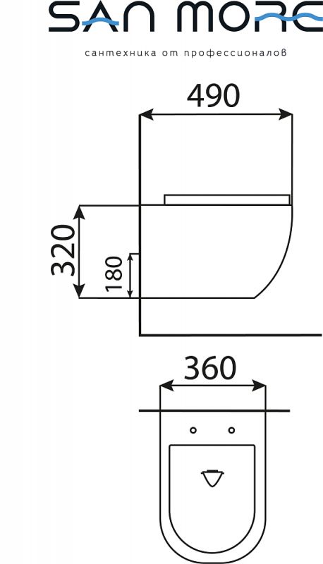 Комплект Duravit DuraSystem WD1012000002 с подвесным унитазом San More Fiaba SMT971903 с сиденьем микролифт