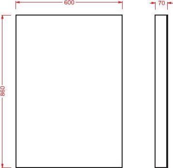 Зеркало ArtCeram Square 85 ACS010