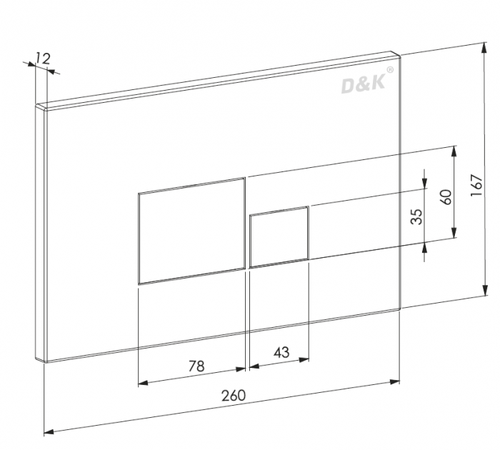 Комплект D&K Venice DS1021604 унитаз + инсталляция + клавиша,белый