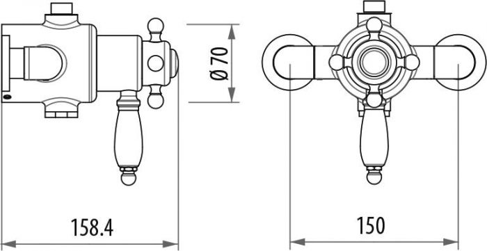 Смеситель для душа Gattoni Termostatici TSRE940V0.I br, бронза