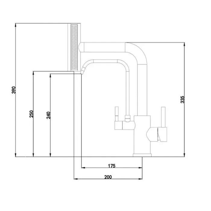 Смеситель для кухни Zorg Steel Hammer SH 091 PVD GRAFIT черный