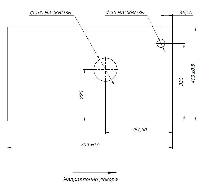 Столешница Aquanet Nova Lite Loft 00261850 75 R TF01 серый