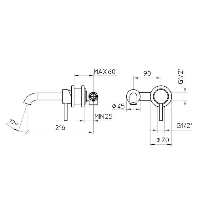 Смеситель для раковины Bossini Oki Z005302.021 золото