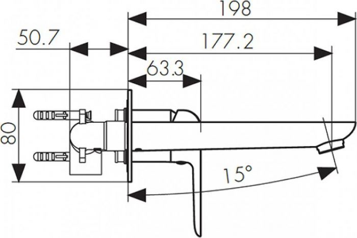 Смеситель для раковины Kaiser Glory 69311, хром