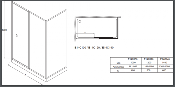 Душевая дверь Jacob Delafon Serenity E14C100-GA