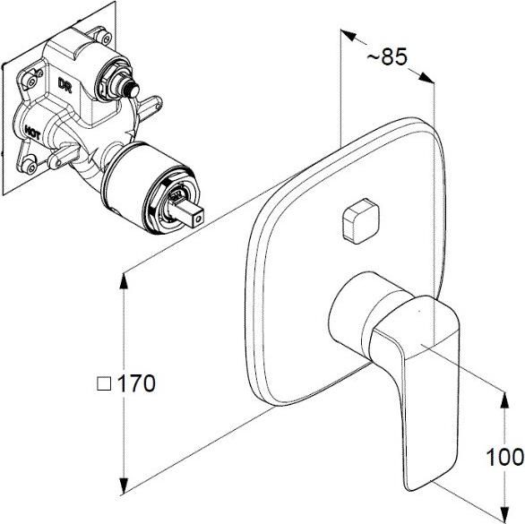 Душевой комплект Kludi Ameo 416400575, хром