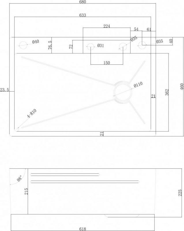 Кухонная мойка ABBER Wasser Kreis AF2194B, черный матовый