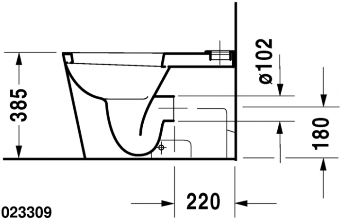 Напольный унитаз Duravit Starck-1 0233090064 с бачком 8727000005