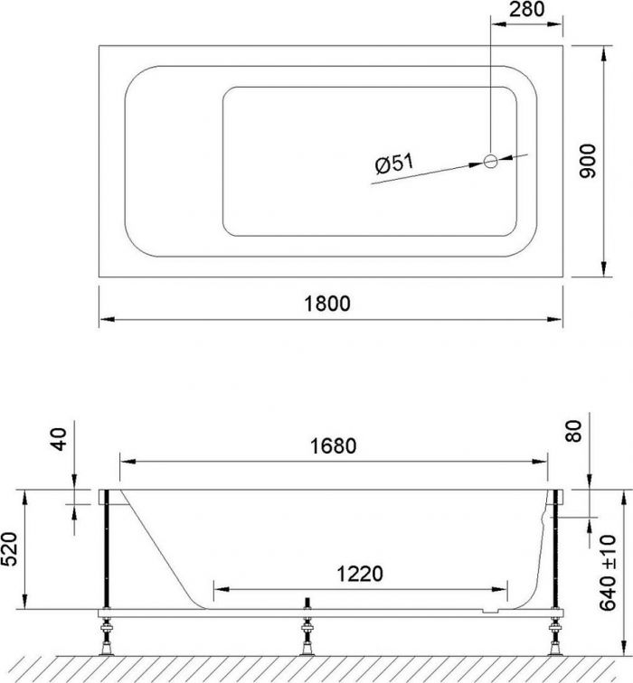 Акриловая ванна Royal Bath ACCORD 180x90 RB 627100