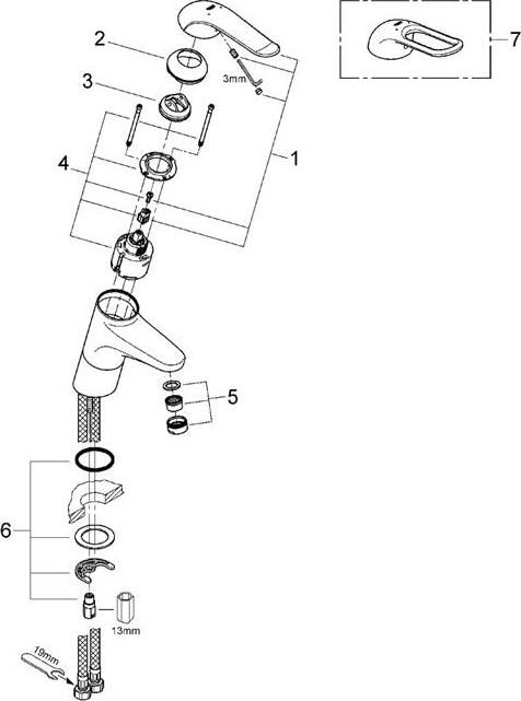 Смеситель для раковины Grohe Euroeco Special 32765000