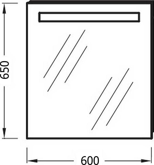 Зеркало 60х65 Jacob Delafon Parallel EB1411-NF 60 см