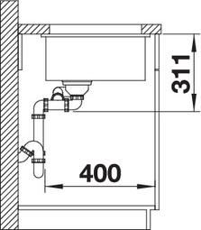 Кухонная мойка Blanco Subline 350/150-U Ceramic 523746 базальт