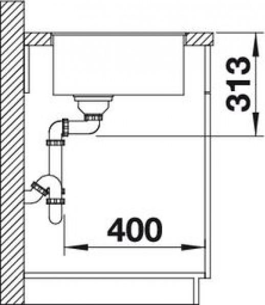 Кухонная мойка Blanco Subline 500-F 523534 алюметаллик