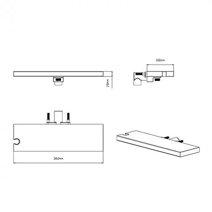 Душевая система Vincea Inspire VSFW-3I22MT3RGM серый