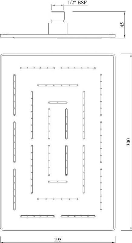 Верхний душ Jaquar Maze 295x190мм OHS-CHR-1637 хром