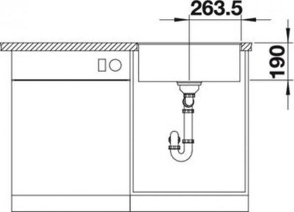 Кухонная мойка Blanco Subline 500-F 523534 алюметаллик