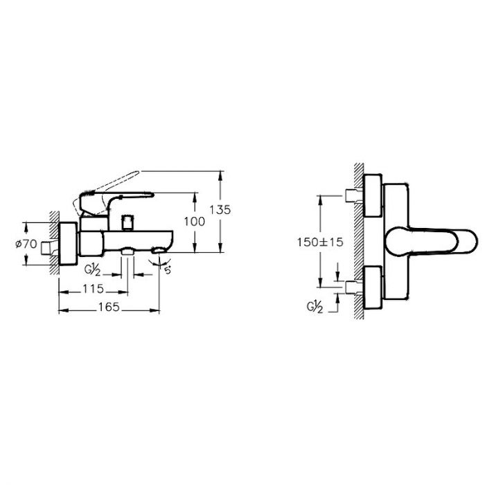 Смеситель для ванны VitrA Root Round A4272536EXP черный