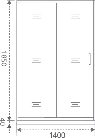 Душевая дверь в нишу Good Door Latte WTW-140-C-WE