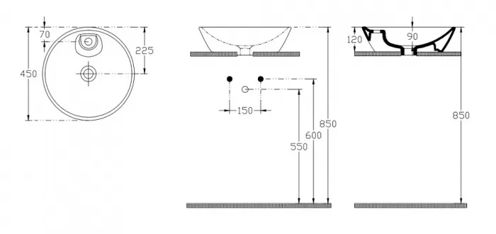 Раковина накладная Isvea SistemaY Soft 10SY65045SV-2K бежевый