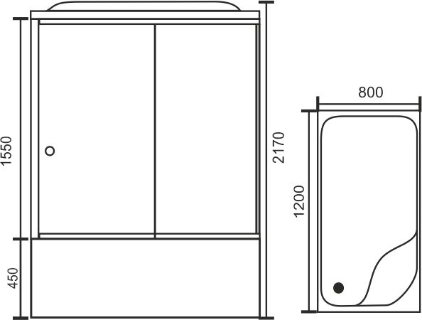 Душевая кабина Royal Bath RB 8120BP3-WT R